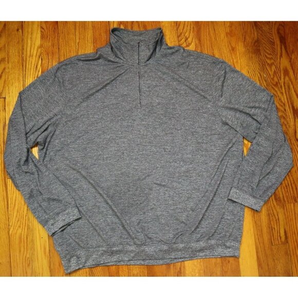 SADDLEBRED - MEN'S GRAY 1/4 ZIP PULLOVER - STRETCH - SIZE XXL - Picture 3 of 4